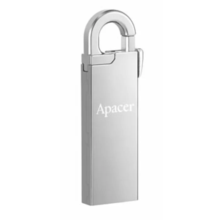 Termék főképe Apacer USB flash disk, USB 2.0, 64GB, AH13A, stříbrný, AP64GAH13AS-1, USB A, s karabinkou