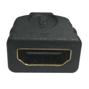 Audio/video csökkentés, HDMI (mikro) M-HDMI F, 0, fekete, logó, aranyozott csatlakozók