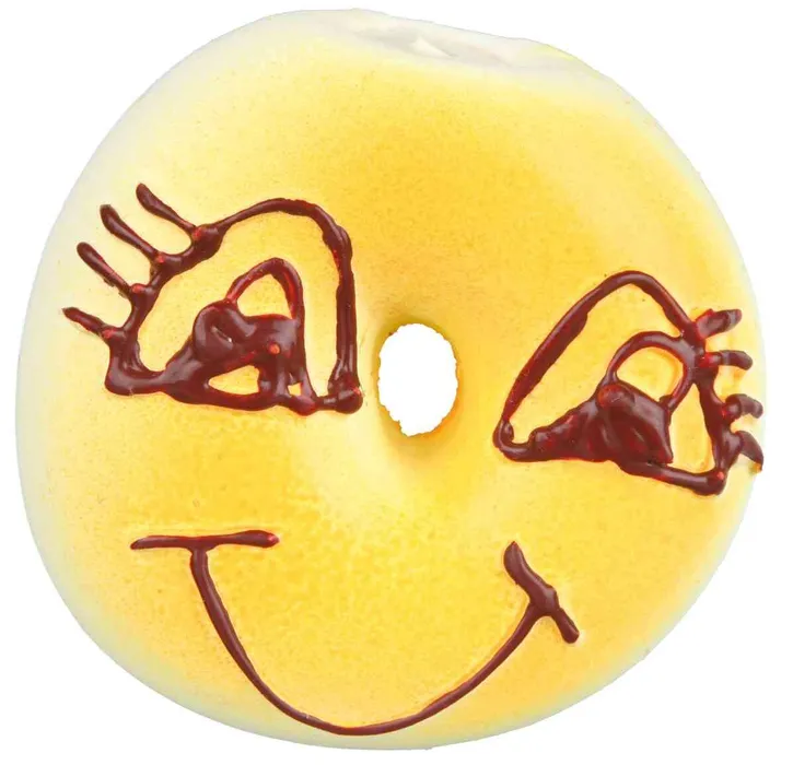 Termék főképe Bagel s obličejem, latexová hračka se zvukem, o 6 cm