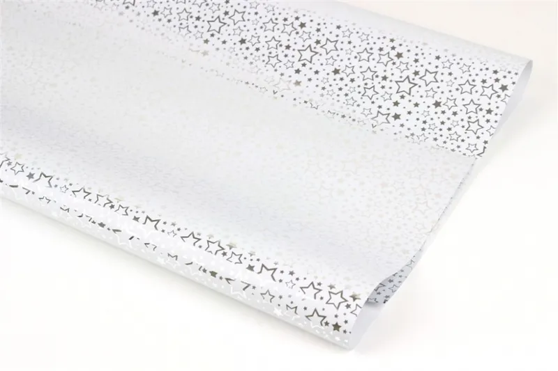 Termék főképe Balící papír vánoční metal 70x100cm bílý stříbrná hvězda