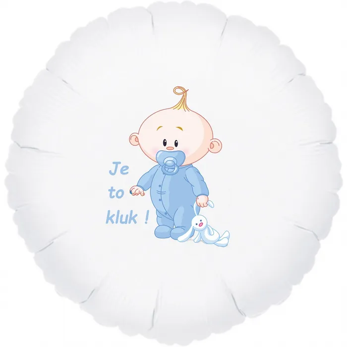 Termék főképe Balónek bílý fóliový kruh Je to kluk! - kruh