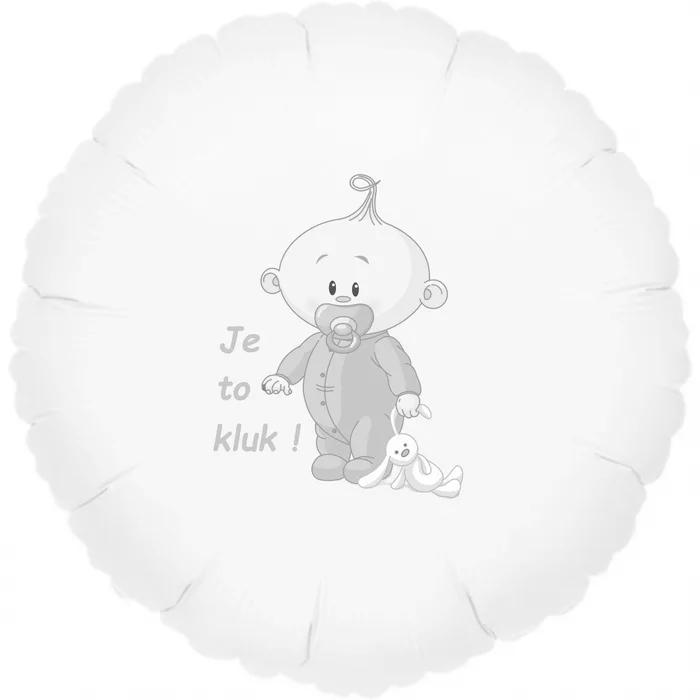Termék főképe Balónek bílý fóliový kruh Je to kluk! - kruh