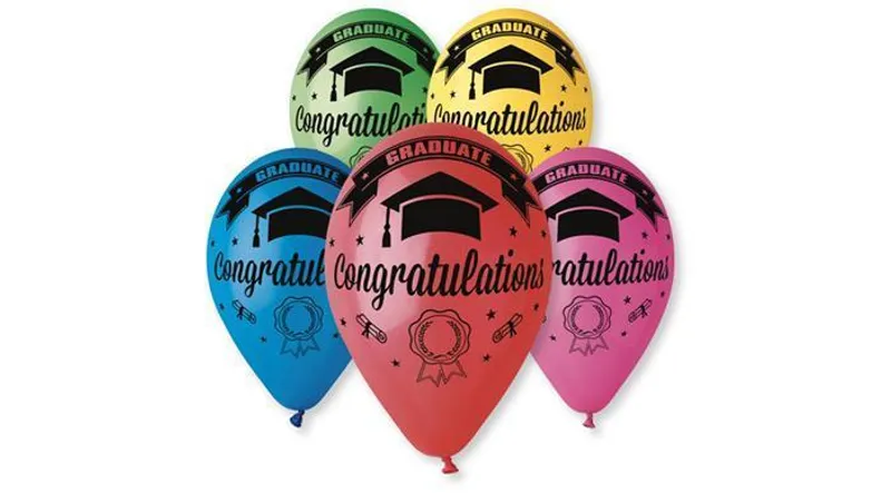 Termék főképe Balónek "Congratulations Graduate", 30 cm, mix barev