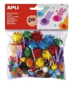 Pom poms Kreatív, vegyes színek, glitter, APLI