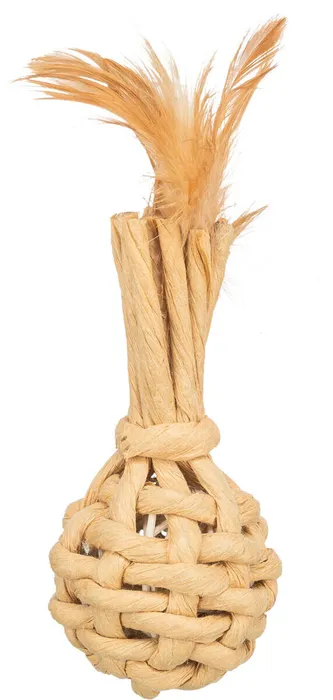 Termék főképe Baňka XXL z papírové příze, 15 cm, s rolničkou a peřím