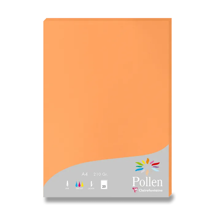 Termék főképe Barevná dopisní karta Clairefontaine oranžová, A4 [25 ks]