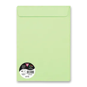 Színes boríték Clairefontaine, C4 229 x 324 mm, világoszöld, 5 db