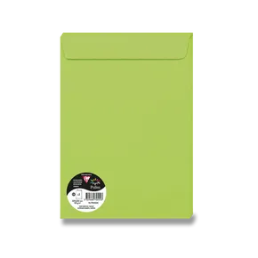 Színes boríték Clairefontaine, C4 229 x 324 mm, zöld, 5 db