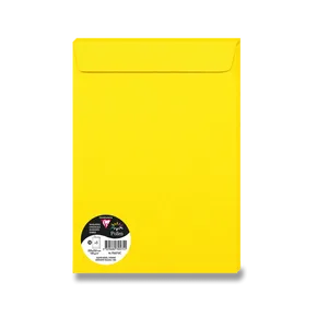 Színes boríték Clairefontaine, C4 229 x 324 mm, sárga, 5 db