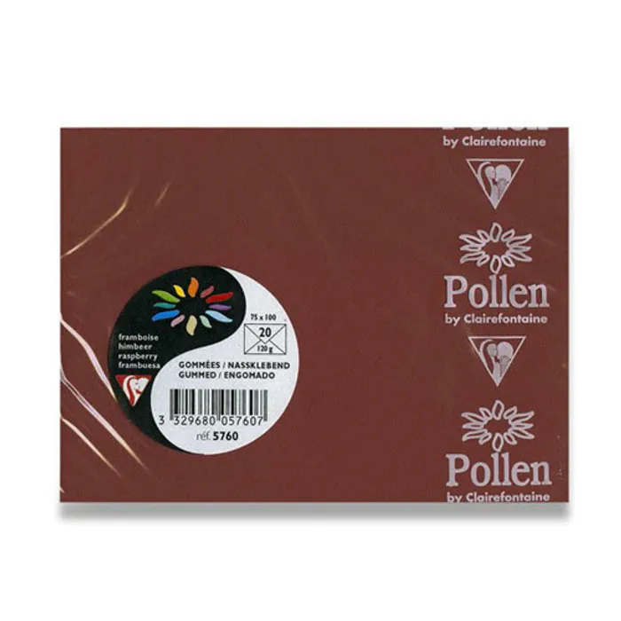 Termék főképe Barevná obálka Clairefontaine hnědá, 75 x 100 mm [20 ks]