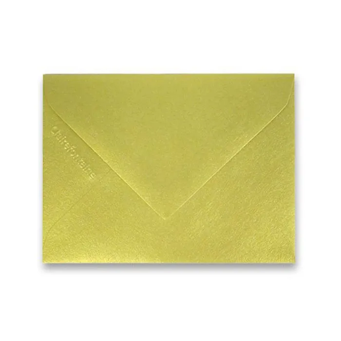 Termék főképe Barevná obálka Clairefontaine zlatá, 75 x 100 mm [20 ks]