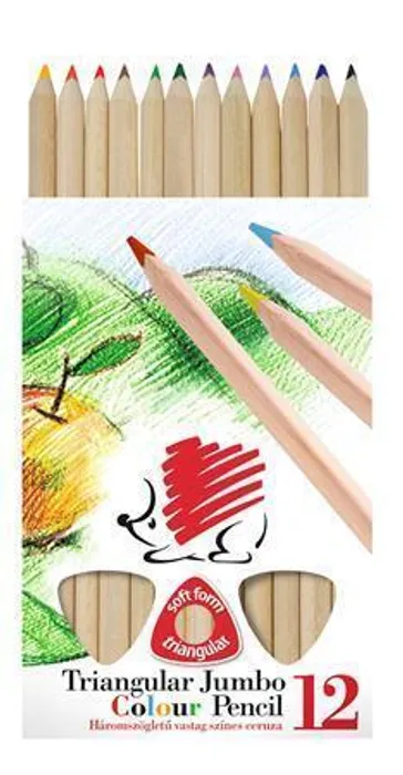 Termék főképe Barevné pastelky, přírodní, 12ks, trojhranné, maxi, ICO