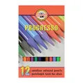 Színes zsírkréta "Progresso 8756/12", 12 db, fa nélkül, KOH-I-NOOR