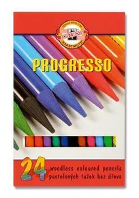 Színes zsírkréta "Progresso 8758/24", 24 db, fa nélkül, KOH-I-NOOR