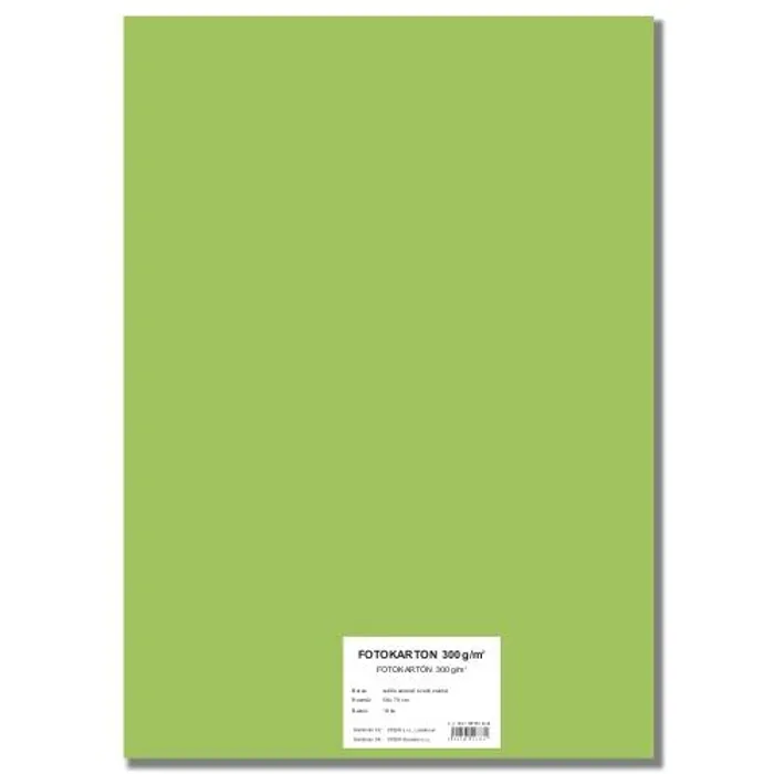Termék főképe Barevný karton EXTRA 300g 50x70cm světle zelený [10 listů]