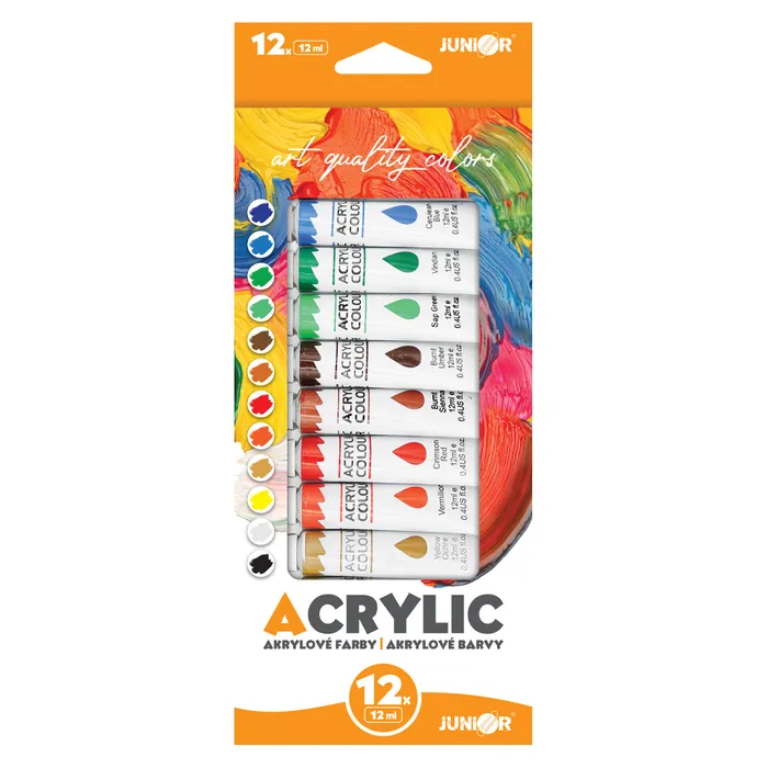 Termék főképe Barvy akrylové 12ml x 12 ks JUNIOR