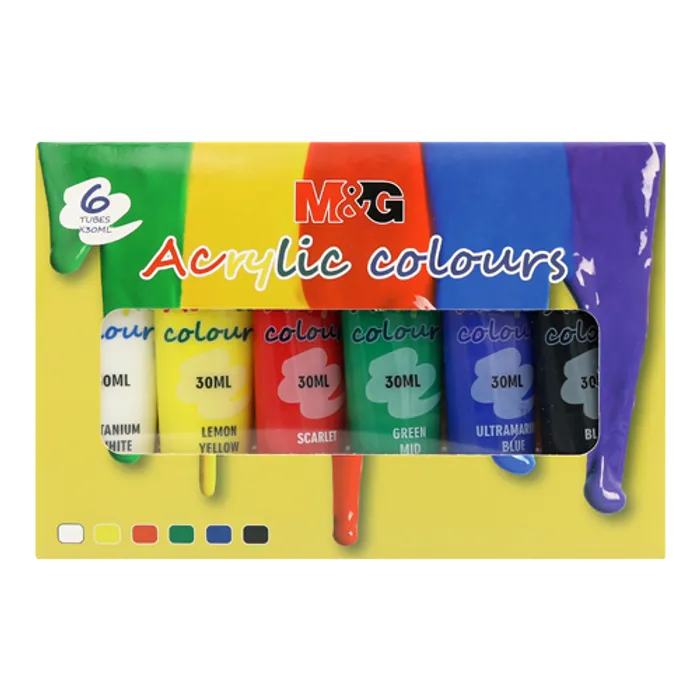 Termék főképe Barvy akrylové M&G 30 ml - sada 6 ks