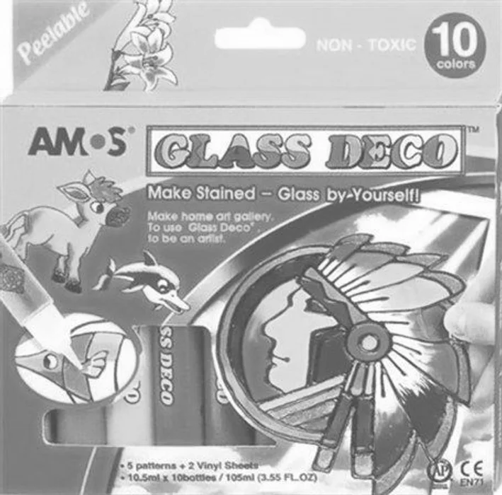 Termék főképe Barvy na sklo sada, 10 barev, AMOS