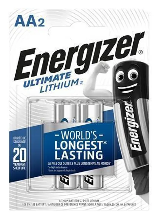 Termék főképe Baterie, AA (tužková), 2 ks, lithiová, ENERGIZER "Ultimate Lithium"