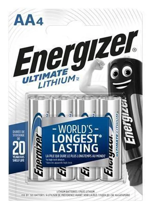 Termék főképe Baterie, AA (tužková), 4 ks, lithiová, ENERGIZER "Ultimate Lithium"