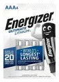 Elem, AAA (mikroceruza), 4 db csomagonként, lítium, ENERGIZER Ultimate Lithium
