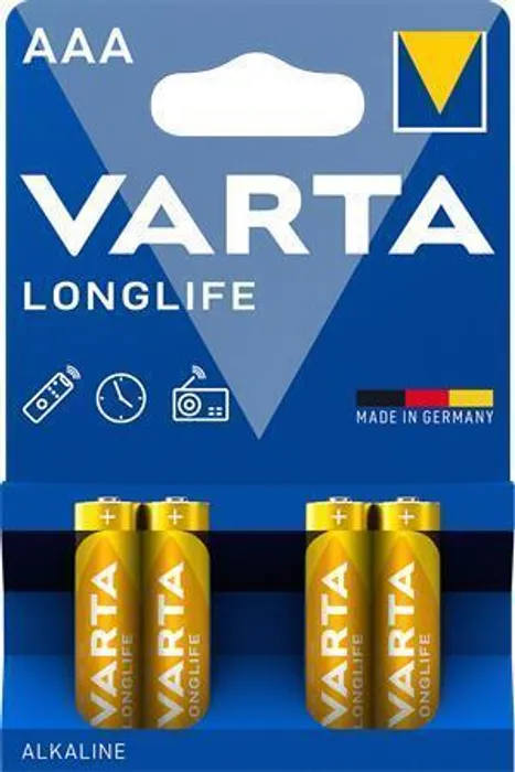 Termék főképe Baterie, AAA (mikrotužková), 4 ks v balení, VARTA "Longlife Extra"