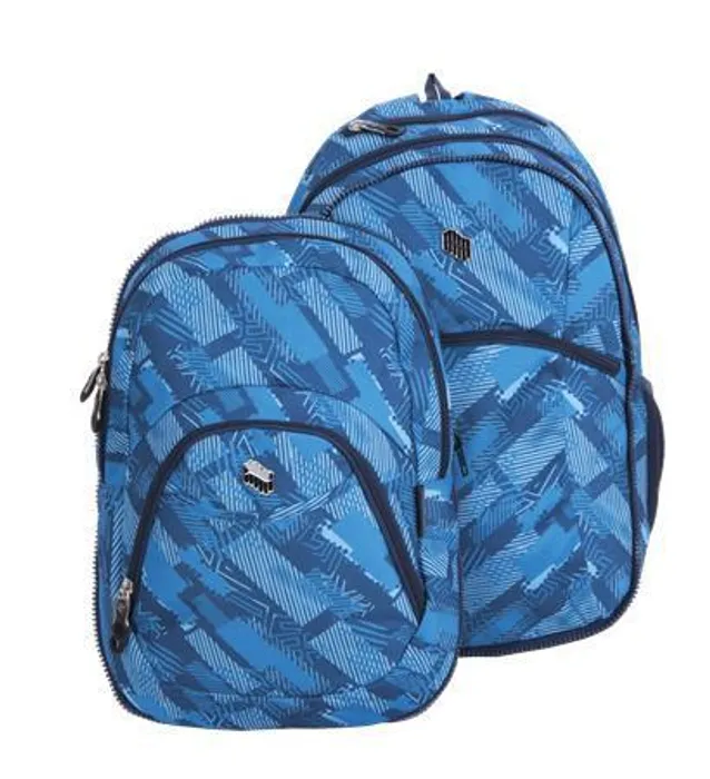 Termék főképe Batoh "2 in 1 Teens, Blue Path", modrá, 2 v 1, přihrádka na notebook a audio konektor, PUL