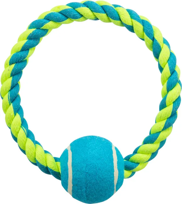 Termék főképe Bavlněný kruh s tenisovým míčem 6 cm / 18 cm - TRIXIE
