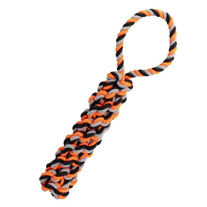 Termék főképe Bavlněný pešek HipHop 40 cm / 215 g šedá, tm.šedá, oranžová