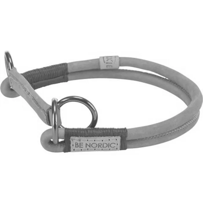 Termék főképe BE NORDIC kulatý polostahovací kožený obojek, hnědá M: 45 cm / Ř 8 mm