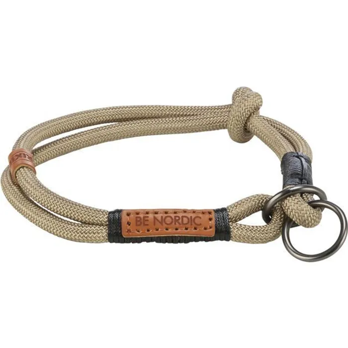 Termék főképe BE NORDIC polostahovací obojek, písková/černá M: 45 cm/ o 8 mm
