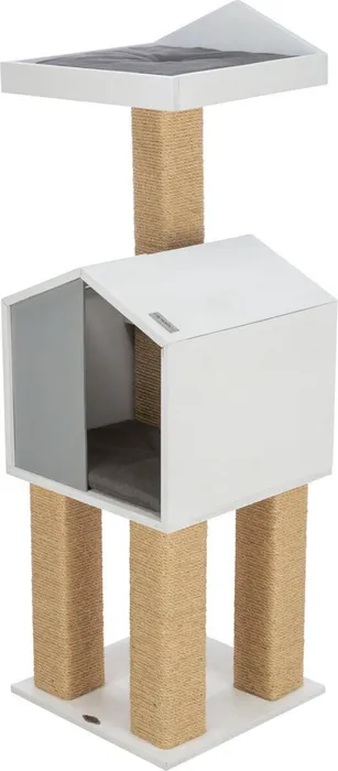 Termék főképe BE NORDIC škrabadlo JONTE, hranaté sloupky, domeček s podestou, 115 cm