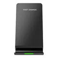 Vezeték nélküli töltő, mobiltelefonhoz, fekete, 5/9V, 10W, Qi