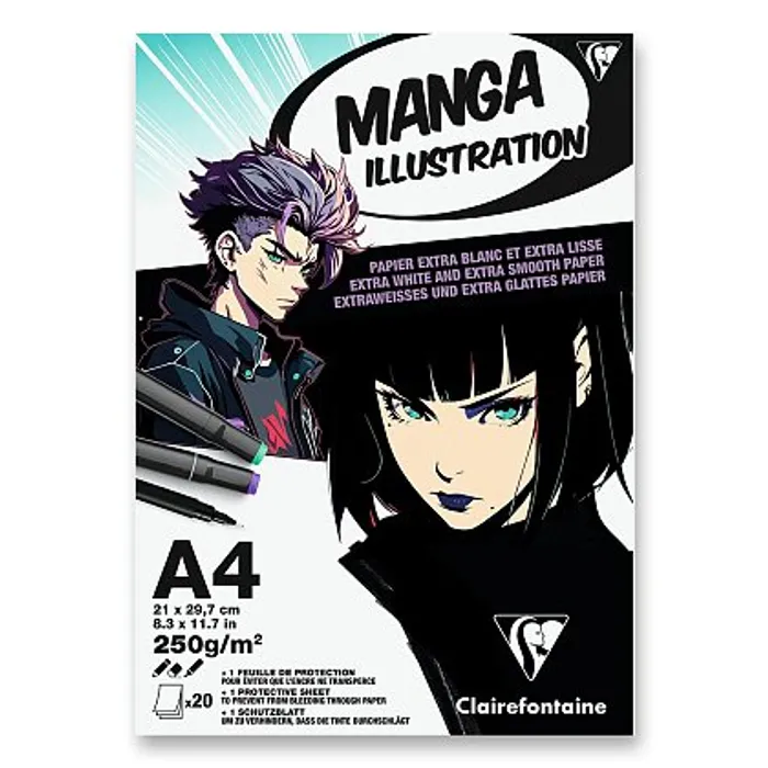 Termék főképe Blok Clairefontaine Manga Illustration A4