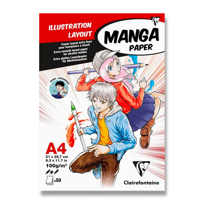 Termék főképe Blok Clairefontaine Manga Illustrations A4, 50 listů, 100 g