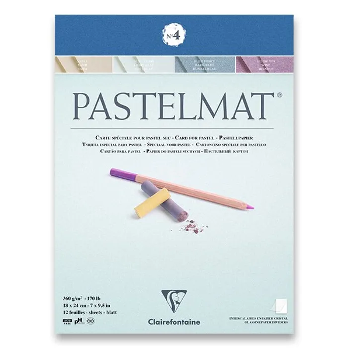 Termék főképe Blok Clairefontaine Pastelmat No.4 18 x 24 cm, 12 listů, 360 g