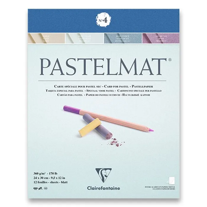 Termék főképe Blok Clairefontaine Pastelmat No.4 24 x 30 cm, 12 listů, 360 g