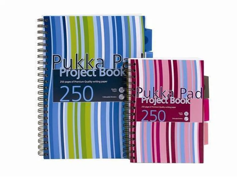 Termék főképe Blok na psaní "Project book", linkovaný, drátěná kroužková vazba, A4, 125 listů, PUKKA PAD