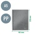 Leitz WOW A5 pad, PP, vonalas, rózsaszín