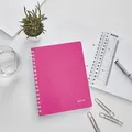 Leitz WOW A5 pad, PP, vonalas, rózsaszín