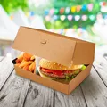 Következő termékkép Burgeres doboz Plus (PAP FSC Mix) zsírálló kraft 195 x 135 x 100 mm [50 db]