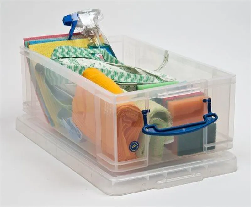Termék főképe Box, plastový, s víkem, 12 l, průhledný, REALLY USEFUL
