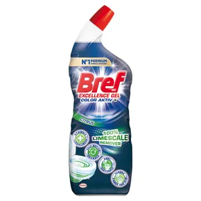 Bref Excellence Gel Color Aktiv Citrus folyékony WC-tisztító vízkő ellen 700 ml