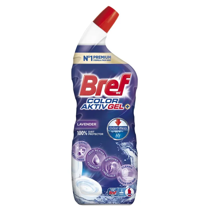 Termék főképe Bref Excellence Gel Color Aktiv Lavender tekutý WC čistič maximální ochrana 700 ml
