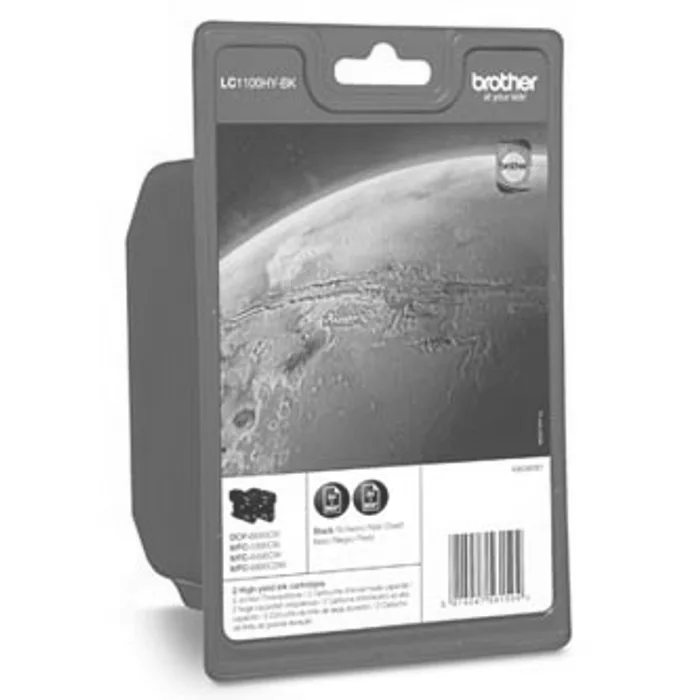 Termék főképe Brother originální ink LC-1100HYBKBP2, black, high capacity, 2ks, Brother DCP-6690CW, MFC