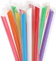 BUBBLE TEA műanyag szívószálak 12x210mm mix [100 db] (újrafelhasználható)