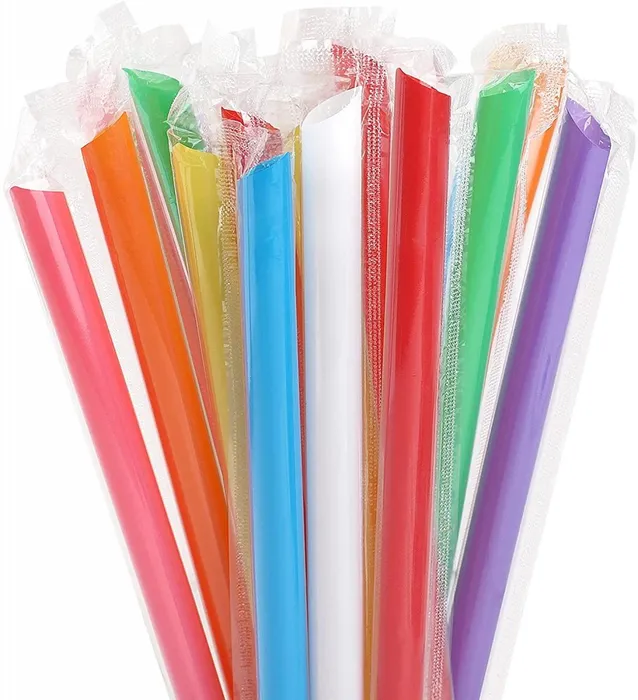Termék főképe BUBBLE TEA plastové slámky 12x210mm mix [100 ks] (znovu použitelná)