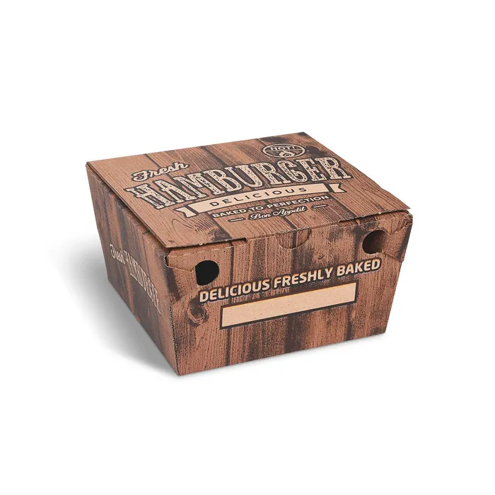 Termék főképe Burger box (mikrovlnitá lepenka) s potiskem 150 x 150 x 95 mm [100 ks]
