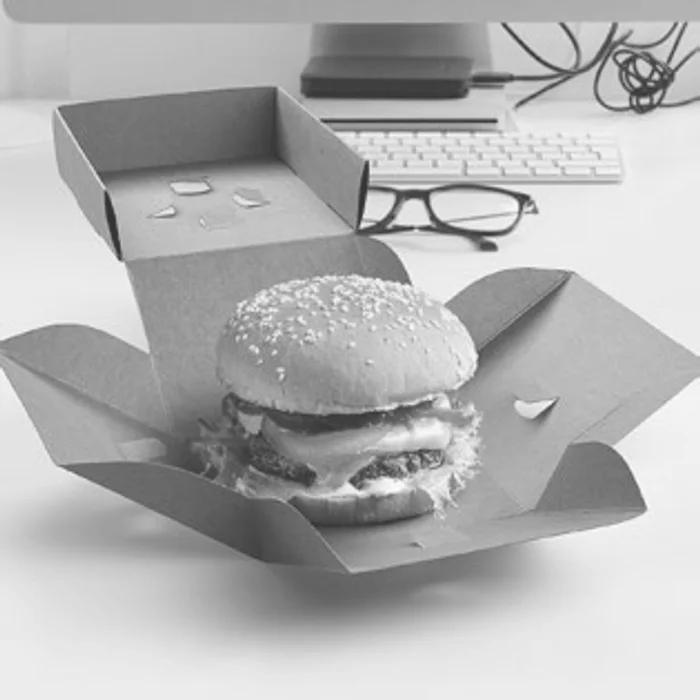 Termék főképe Burger box (PAP - FSC Mix) rozkládací nepromastitelný kraft 145 x 145 x 150 mm [50 ks]