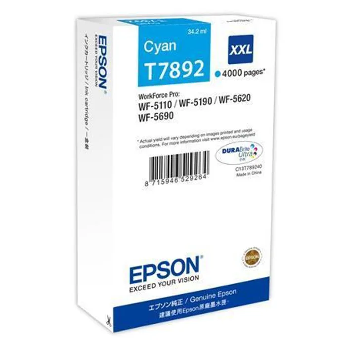 Termék főképe C13T789240 Inkjet Cart. pro WF-5110DW, WF-5190DW tiskárny, EPSON cyan, 34,2ml